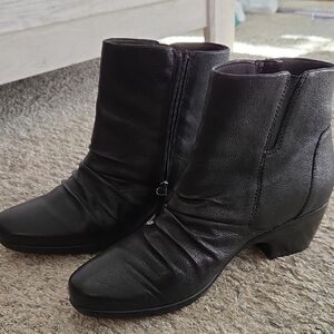 Clarks Elegant Black Ankle Booties